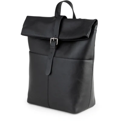 Afbeelding van Berliner Bags Finn Premium lederen rugzak met laptopvak Voor dames en heren Zwart
