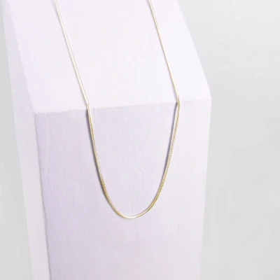 Afbeelding van Ponytail&amp;Co Ketting Slang Schakel Goud 44+6cm