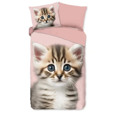 Afbeelding van Good Morning Kinderdekbedovertrek &quot;&quot; Roze (140x200/220 cm) Katoen Flanel