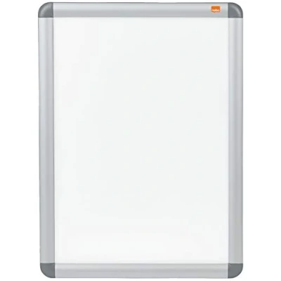 Afbeelding van Nobo A3 posterhouder voor wandmontage met klemframe van aluminium, voorzijde anti reflecterende coating, Premium Plus, zilverkleurig, 1902213
