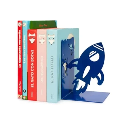 Afbeelding van Balvi boekensteun Space Walk Blauw / 16 x 11 10 cm Metaal