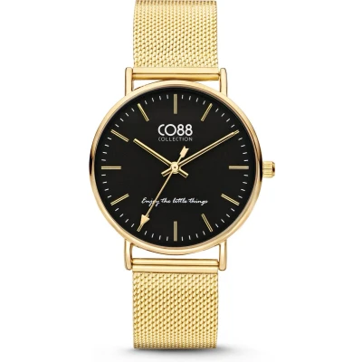 Afbeelding van CO88 Collection Watches 8CW 10007 Horloge Mesh Band 36 mm Doorsnee Goudkleurig