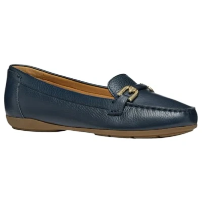 Afbeelding van Geox Instappers, Dames, Maat: 38, Blau Leer
