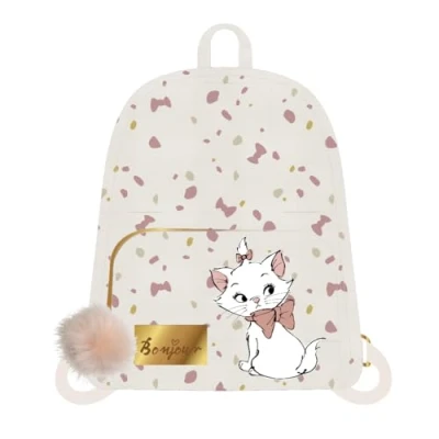 Afbeelding van Disney Marie kleine rugzak 27cm x 21cm dubbele ritssluiting 3 vakken