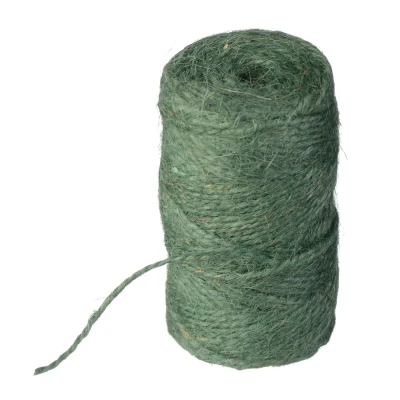 Afbeelding van Nature Jute Touw Groen Klim En Geleide Artikel 10x10x7.8 cm 250 M