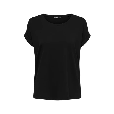 Afbeelding van ONLY Moster Oneck NOOS JRS Tshirt basic, Dames, Maat: XS, Black/solid black
