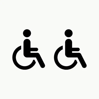 Afbeelding van Autodomy Stickers voor gehandicapten, verpakking van 2 stuks auto, bestelwagen, vrachtwagen (zwart)