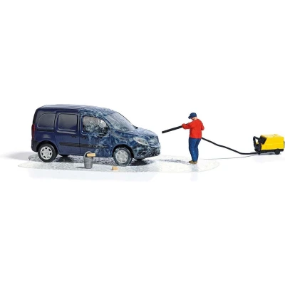 Afbeelding van Busch Action Set 7825 H0 actieset autowassen Kant en klaar model