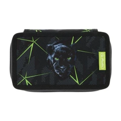 Image de Herlitz Trousse 23 pieces, 2 compartments polyester noir, vert Wild Life