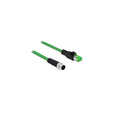 Afbeelding van M12 4 pins D gecodeerd RJ45 industriële netwerkkabel Profinet / PVC 2 meter
