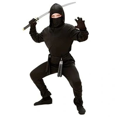 Afbeelding van WIDMANN 02646 NINJA kostuum, 128 cm, 5/7#0264