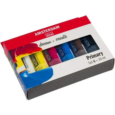 Afbeelding van Amsterdam Standard Series acrylverf primaire set 6 x 20 ml