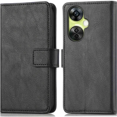 Afbeelding van iMoshion Hoesje Geschikt voor OnePlus Nord CE 3 Lite / Met Pasjeshouder Luxe Bookcase Zwart