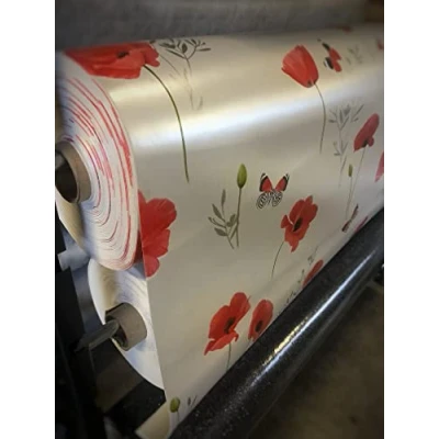 Afbeelding van KGS Bulgom tafelkleed bedrukt met klaproos 140 x 240 cm