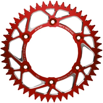 Afbeelding van RFX Pro Series Elite Aluminium Achtertandwiel Rood 50 tanden Gas EC250 EC300 2020 2023 EC250F EC350F MC125 MC250F MC450F 2021