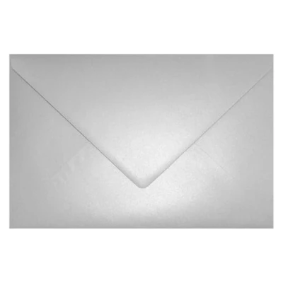 Afbeelding van Netuno 25 zilveren parelmoeren enveloppen C5 162 x 229 mm Aster metallic Silver puntige flap grote glanzende voor uitnodigingen verjaardag bruiloft wenskaarten Kerstmis