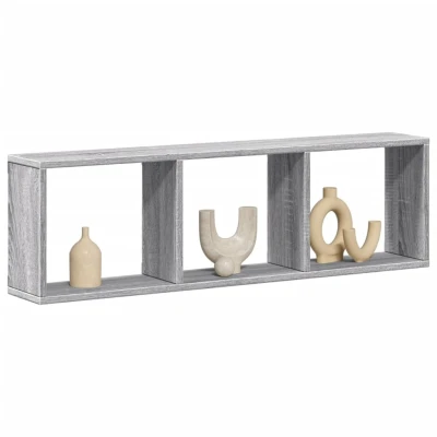 Afbeelding van vidaXL Wandkast 100x16x30 cm bewerkt hout grijs sonoma eikenkleurig