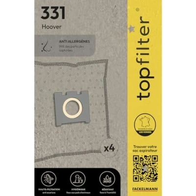Afbeelding van Set van 4 stofzuigerzakken voor Hoover TopFilter Premium