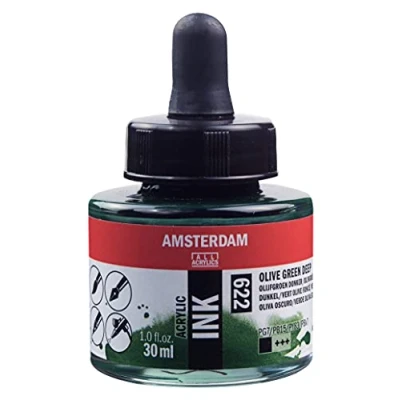Afbeelding van Amsterdam Acrylic Ink Fles 30 ml Olijfgroen Donker 622