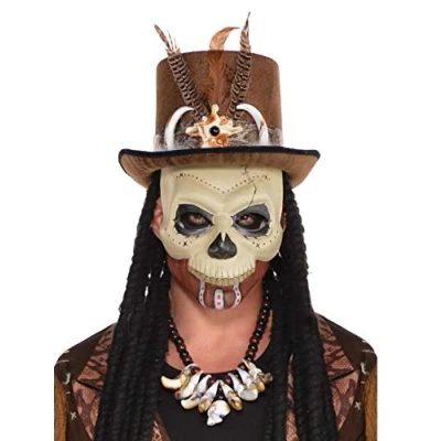 Afbeelding van Amscan Tovenaarsmasker Dia de Los Muertos