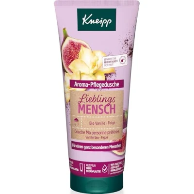 Image de Kneipp douche de soin aromatique Lieblingsmensch Gel aux extraits naturels vanille bio et figue d&#039;huile d&#039;amande nourrissante Formule sans microplastique 200 ml