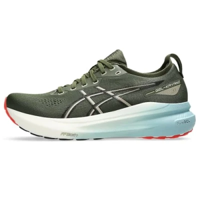 Afbeelding van Asics Gelkayano 31 Stabiliteit hardloopschoenen, Heren, Maat: 41.5, Smog green/black Textiel/ synthetisch