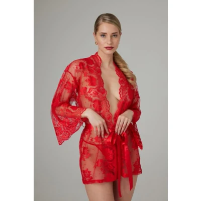 Afbeelding van Kanten Kimono Graceful Rood