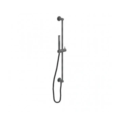 Afbeelding van Waterevolution Flow glijstangset met handdouche 800mm Gun Metal T1661GME