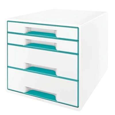 Afbeelding van Ladenblok Leitz WOW 4 laden wit/ijsblauw