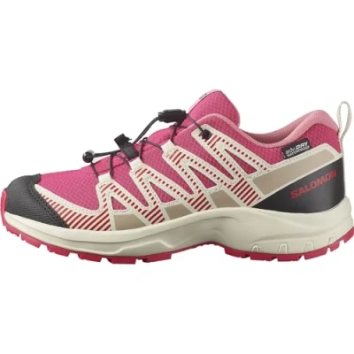 Afbeelding van Salomon XA PRO V8 Waterproof Unisex Outdoorschoenen voor kinderen, Maat: 28, Rouge red/vanilla ice/flamingo pink Textiel/ synthetisch