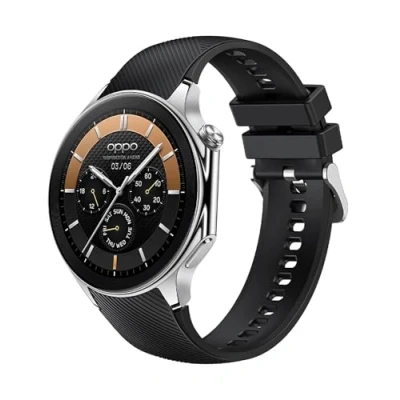 Afbeelding van GIOPUEY Bandjes compatibel met OnePlus Watch 2/Oppo X, zachte siliconen armband [slijtvast] [ademend] zwart