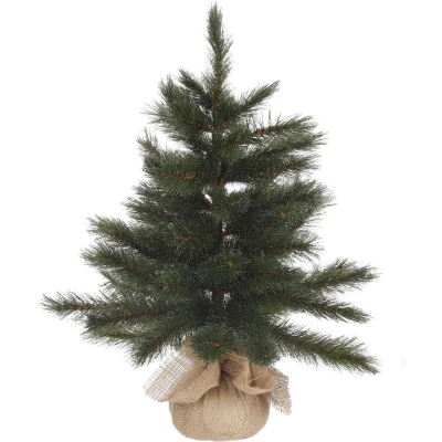Afbeelding van Triumph Tree kunstkerstboompje met jute kluit forest frosted 60x46