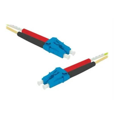 Image de exertis Connect Cordon de raccordement mode unique LC/UPC (M) pour 10 m fibre optique duplex 9 / 125 micromètres OS2 jaune