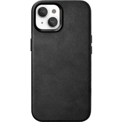 Afbeelding van Bio Leather Case MagSafe iPhone 15 Plus Zwart