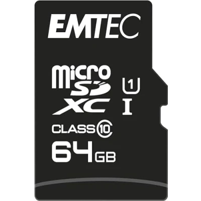 Afbeelding van Emtec Micro SD Class10 Gold+ 64GB flashgeheugen