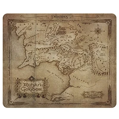 Afbeelding van the Lord of Rings Rohan and Gondor Map Flexibele Muismat