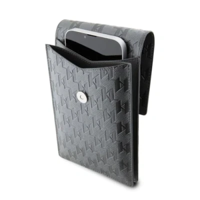 Afbeelding van Karl Lagerfeld Tas KLWBSAKHPKG koffer zilver Saffiano Monogram Ikonik