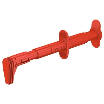 Afbeelding van Stäubli GRIP F Veiligheids krokodilklem Steekaansluiting 4 mm CAT III 600 V Rood