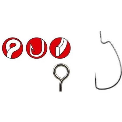 Afbeelding van Gamakatsu Worm 330 Bottom Jigging Hooks #4 (6 stuks) Dropshothaken