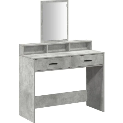 Afbeelding van vidaXL Beton grijs Spaanplaat 100 x 41 140 cm Moderne Kaptafel