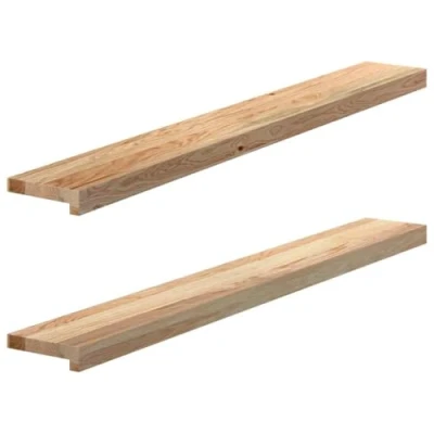 Afbeelding van vidaXL Vensterbanken 2 st onbehandeld 120x15x2 cm massief eikenhout