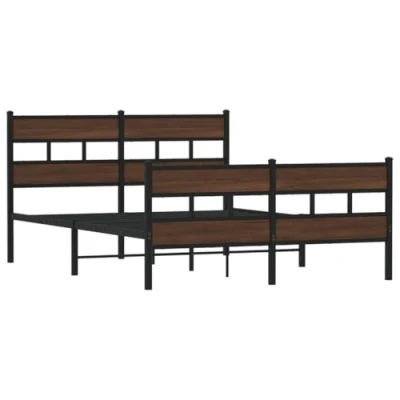 Afbeelding van Bedframe met hoofdbord en voetbord zonder matras 140x200 cm