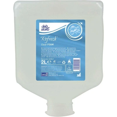 Image de DEB STOKO CLEAR FOAM PURE skin cleaner sanitary areas for PR dispenser (cartouche de 2 l) CLR2LT