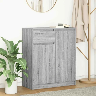 Afbeelding van vidaXL Dressoir met lade 71x35x84 cm spaanplaat grijs Sonoma
