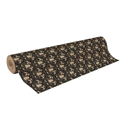 Afbeelding van Clairefontaine 223847C een spoel kraftpapier, 70 g, 50 m x cm, Flora zwart