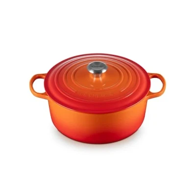 Image de Le Creuset Cocotte Signature en Fonte Émaillée avec Couvercle, Ø 28 cm, Ronde, 6.7 L, 6.125 kg, Volcanique, 21177280902430