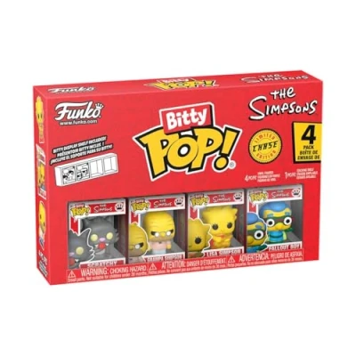 Afbeelding van Funko Bitty Pop! The Simpsons Scratchy 4PKE een mysterieuze verrassing minifiguur 0,9 inch (2,2 cm) inclusief stapelbaar tentoonstellingsrek cadeau idee taarttopper