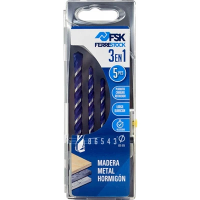 Afbeelding van Borenset Ferrestock 3 4 5 6 8 mm Universeel