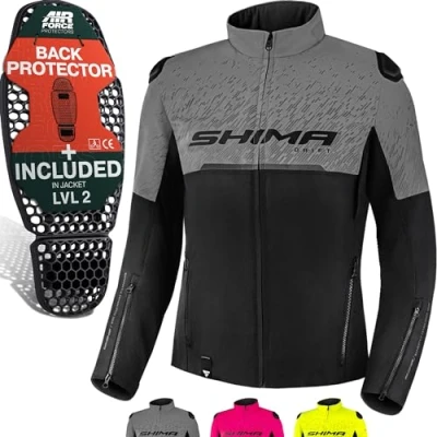 Afbeelding van SHIMA Drift Lady Motorjack voor dames, licht, ademend zomerjack van mesh met CE beschermers op rug, schouders en elleboogbeschermers in de breedte verstelbaar (grijs, XL)
