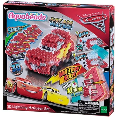 Afbeelding van Aquabeads Cars 3 Flash McQueen Pixar knutselset, 30198, meerkleurig
